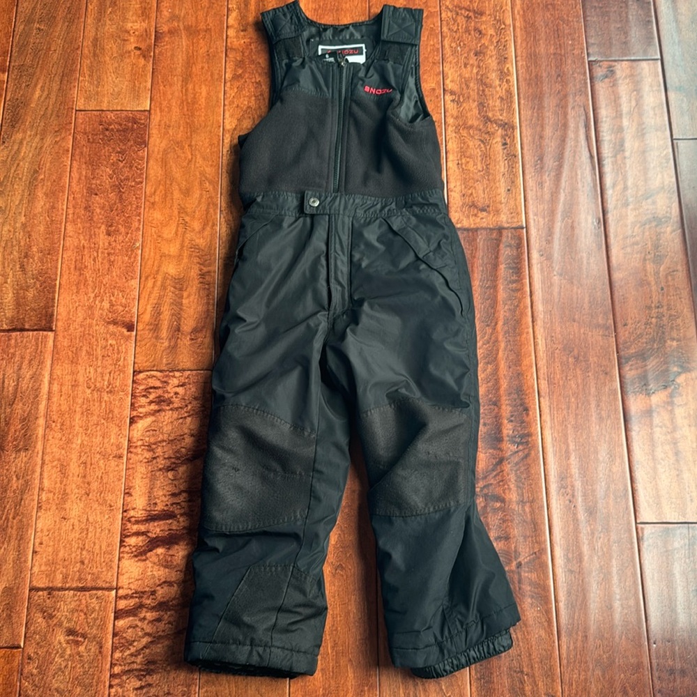 SNOZU Kid's Snow Bibs Snow pants Overalls snowsuit Unisex Size 6 Black Ski